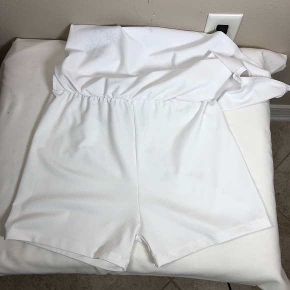 DTL Lycra Made In USA White Blue Blink Top and Skort Tennis Golf Set  L - Picture 14 of 16